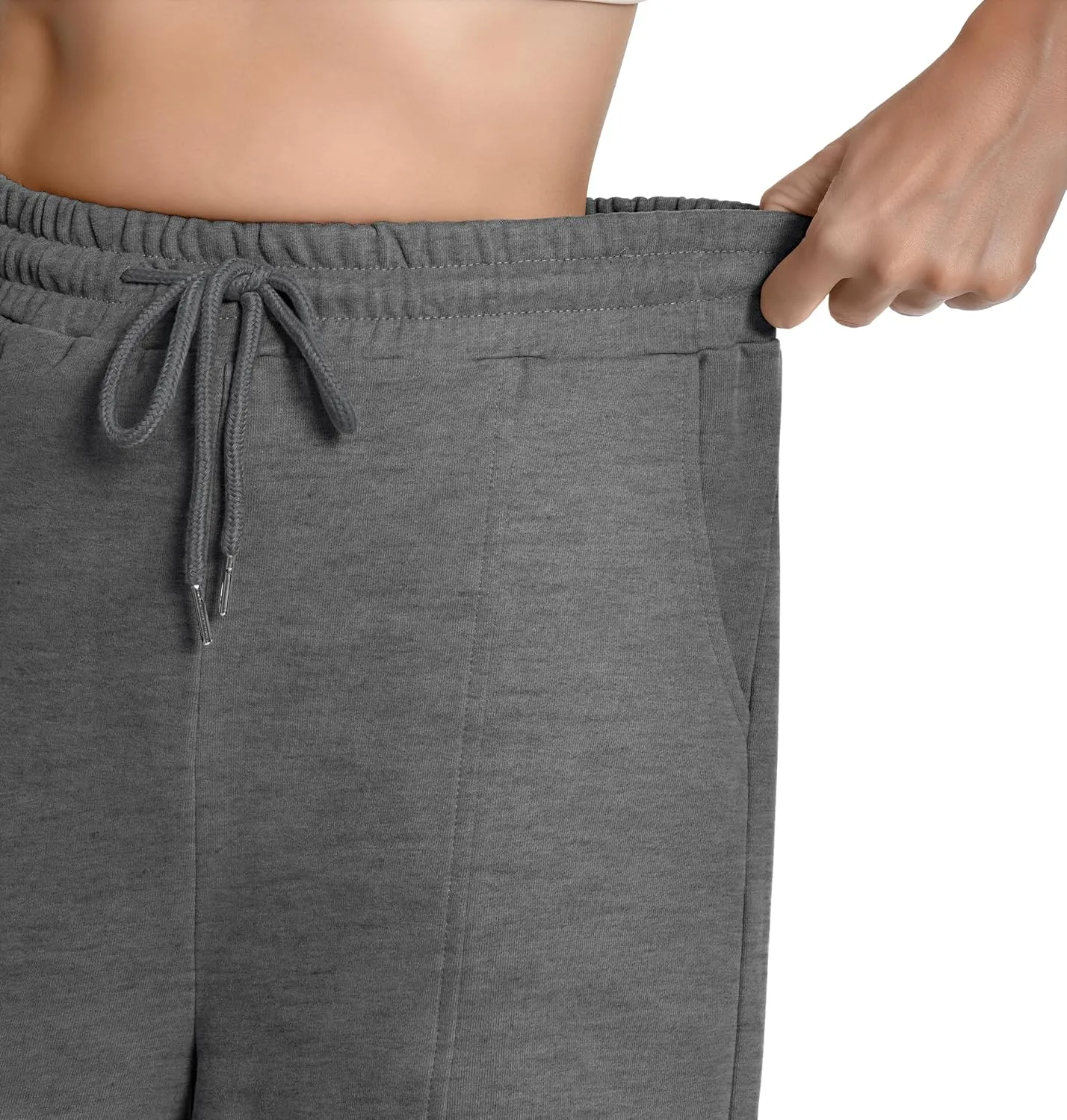 Cotton High Waisted Sweat Drawstring Casual Shorts with Pockets Summer Shorts Women