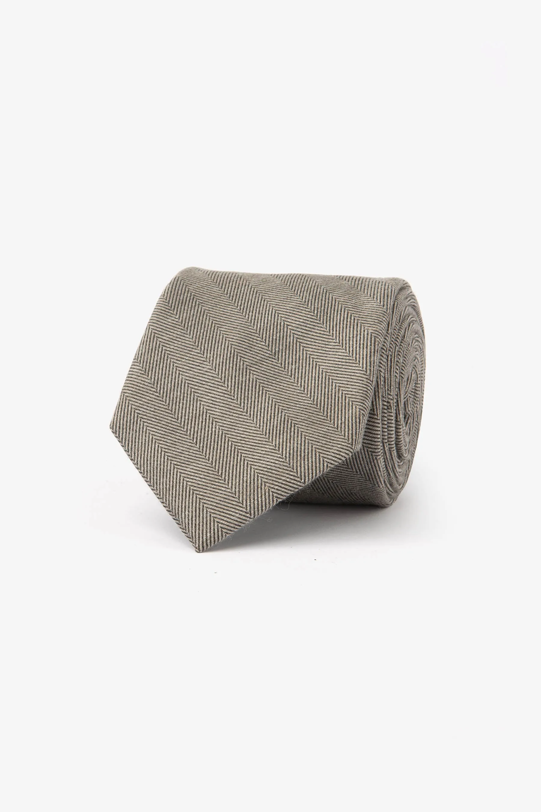 Cravatta fantasia herringbone marrone