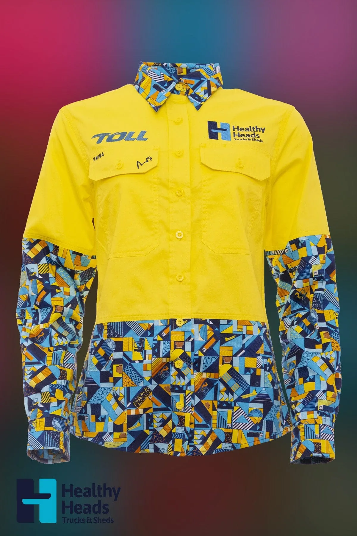 Custom Healthy Heads Hi Vis Work Shirts