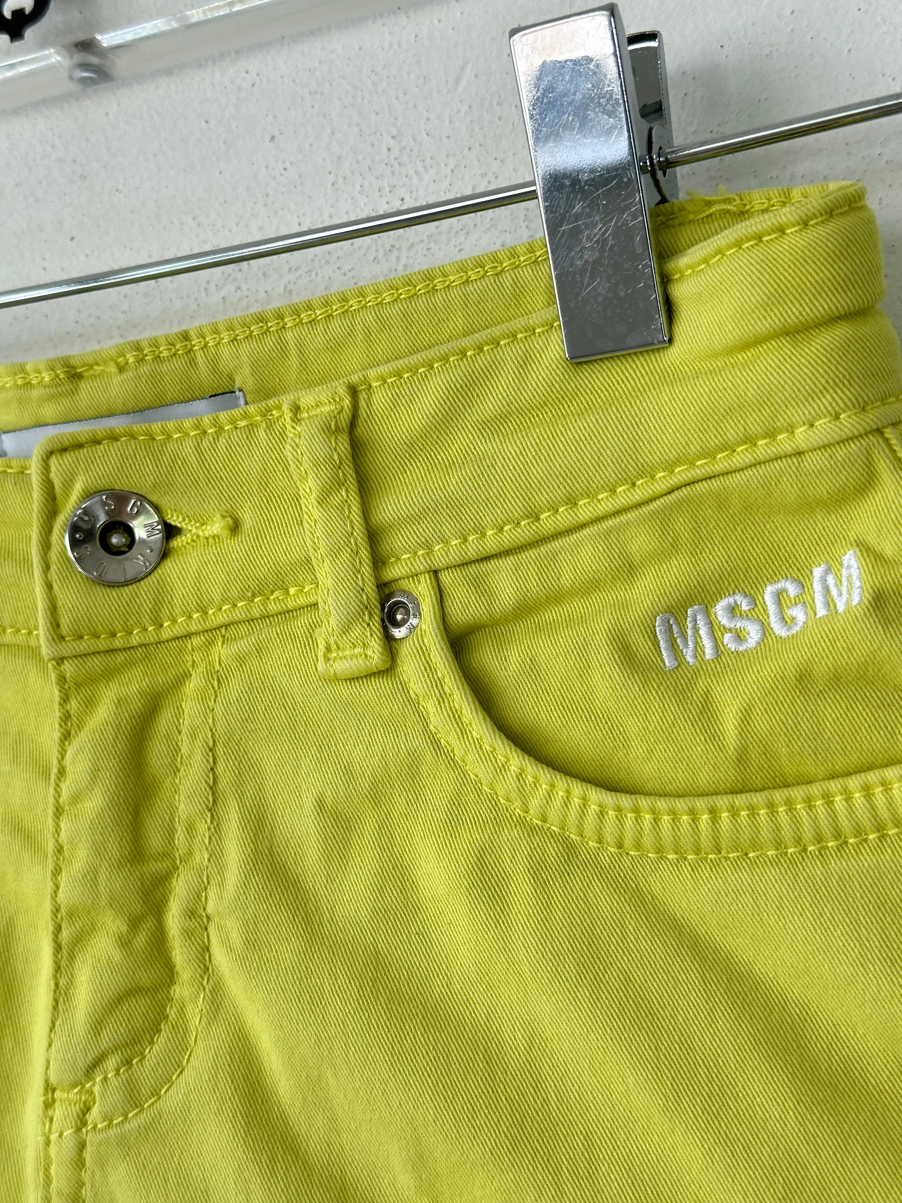 Denim Yellow Shorts