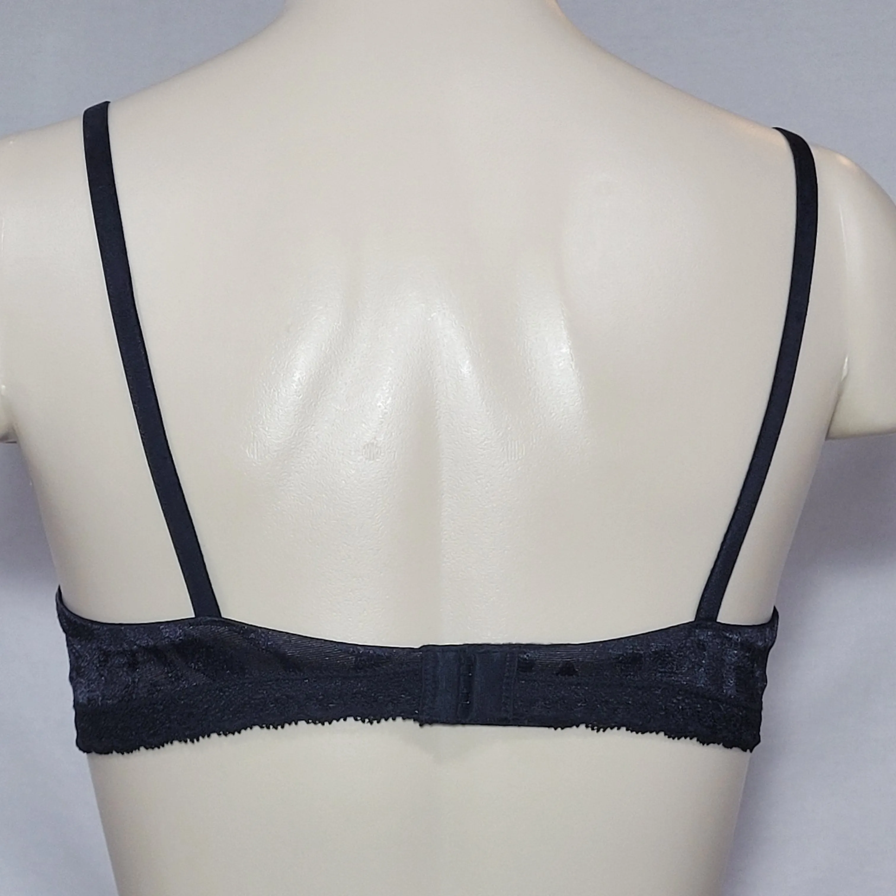 DISCONTINUED Maidenform 7122 One Fabulous Fit Jacquard Satin Underwire Bra 36D Black NWT