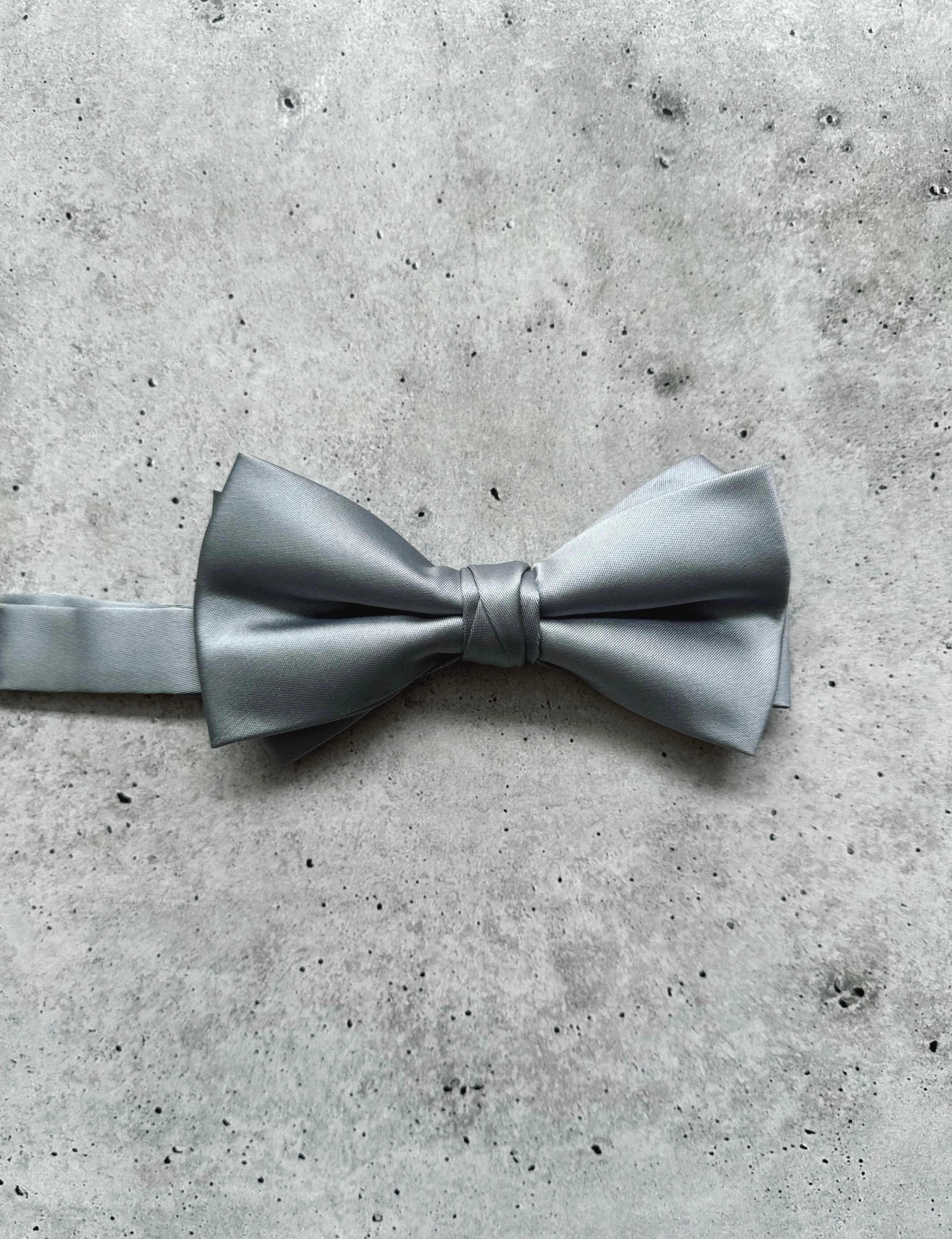 Dusty Blue Satin Bow Tie