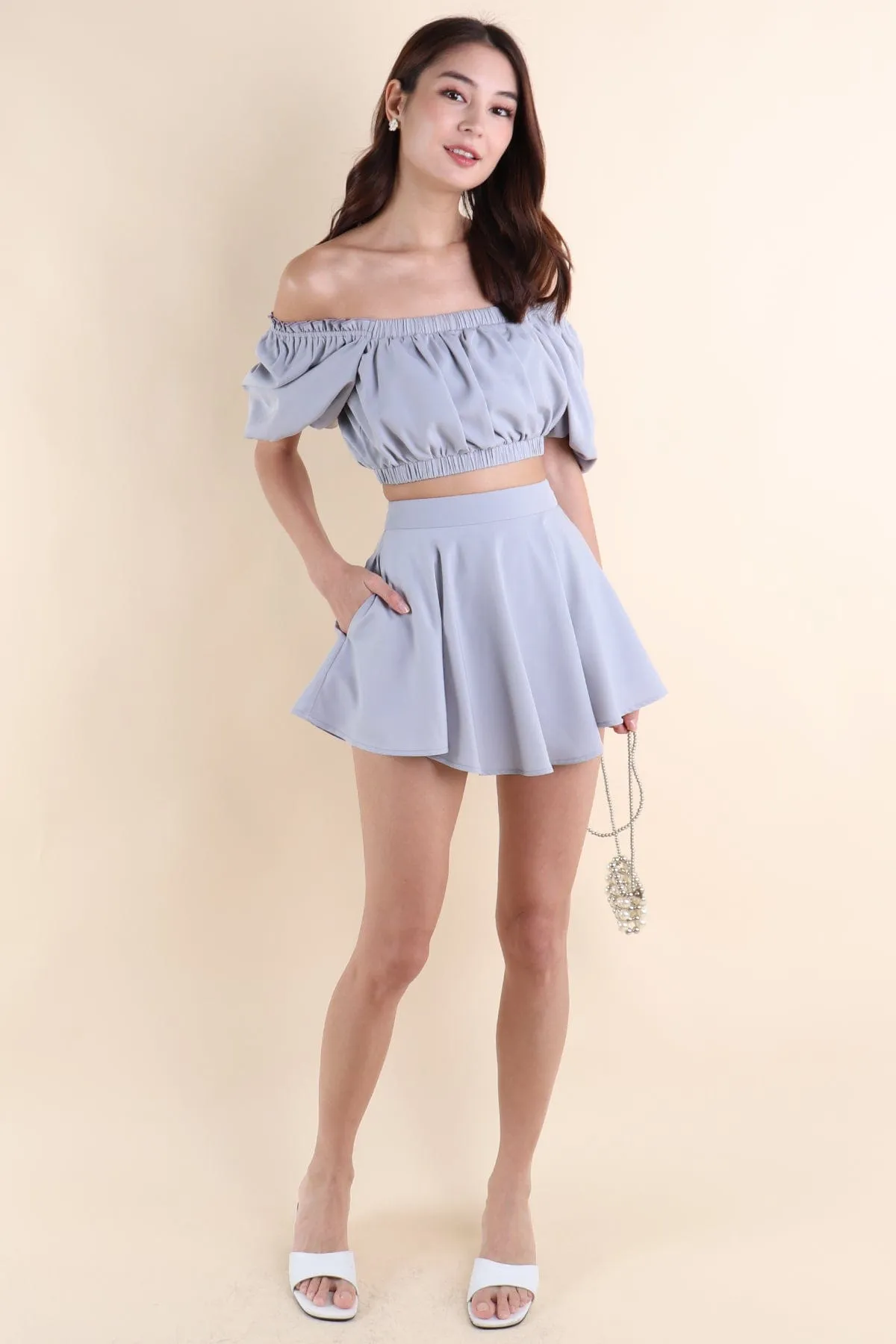ELLAMAE 2-PC SKORTS SET IN PERIWINKLE
