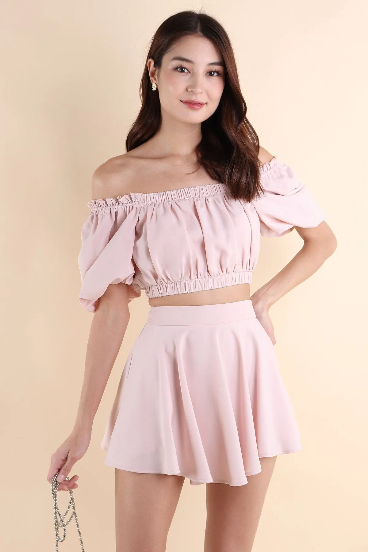 ELLAMAE 2-PC SKORTS SET IN PINK
