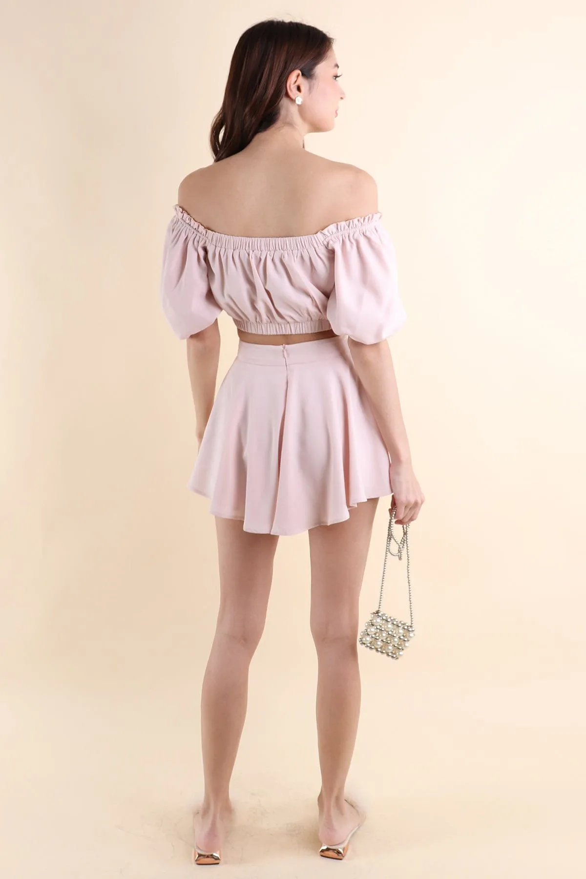 ELLAMAE 2-PC SKORTS SET IN PINK