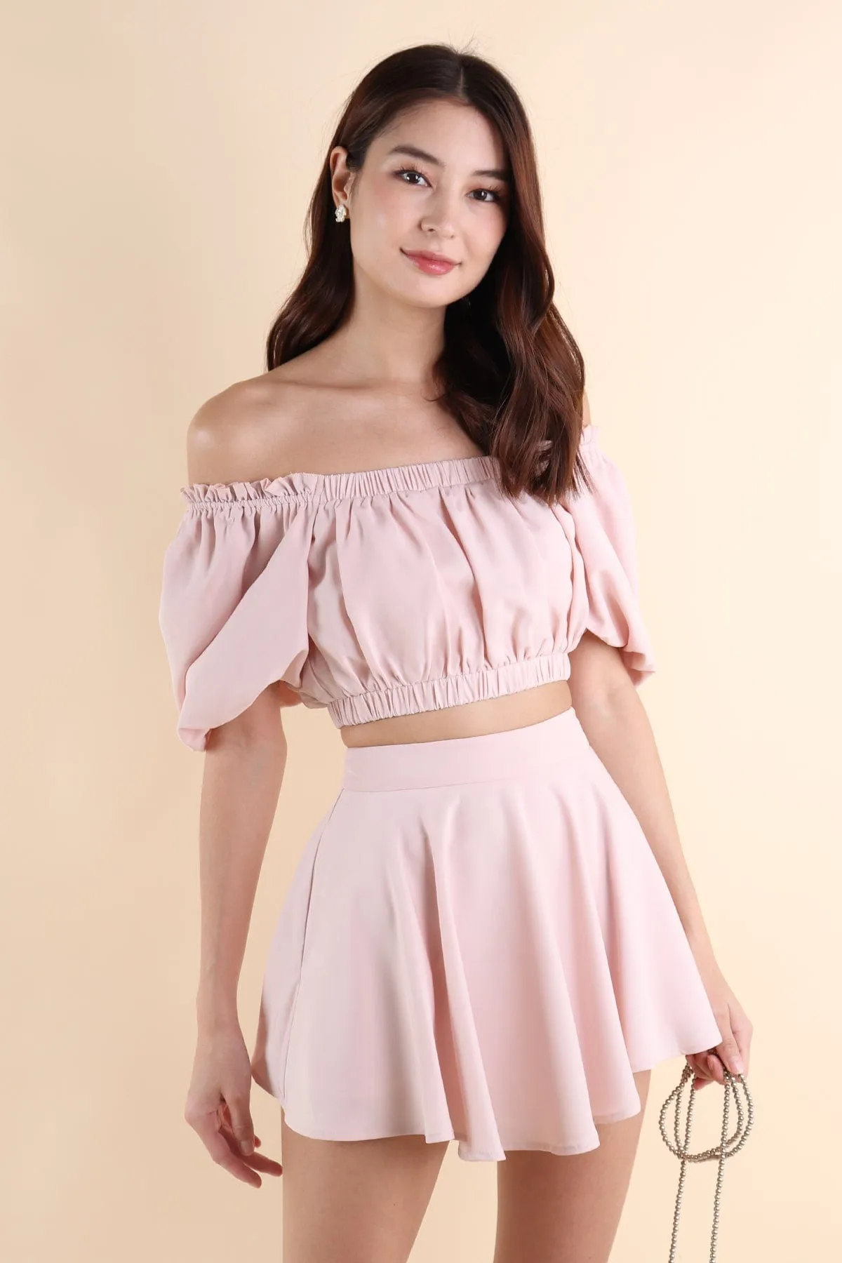 ELLAMAE 2-PC SKORTS SET IN PINK