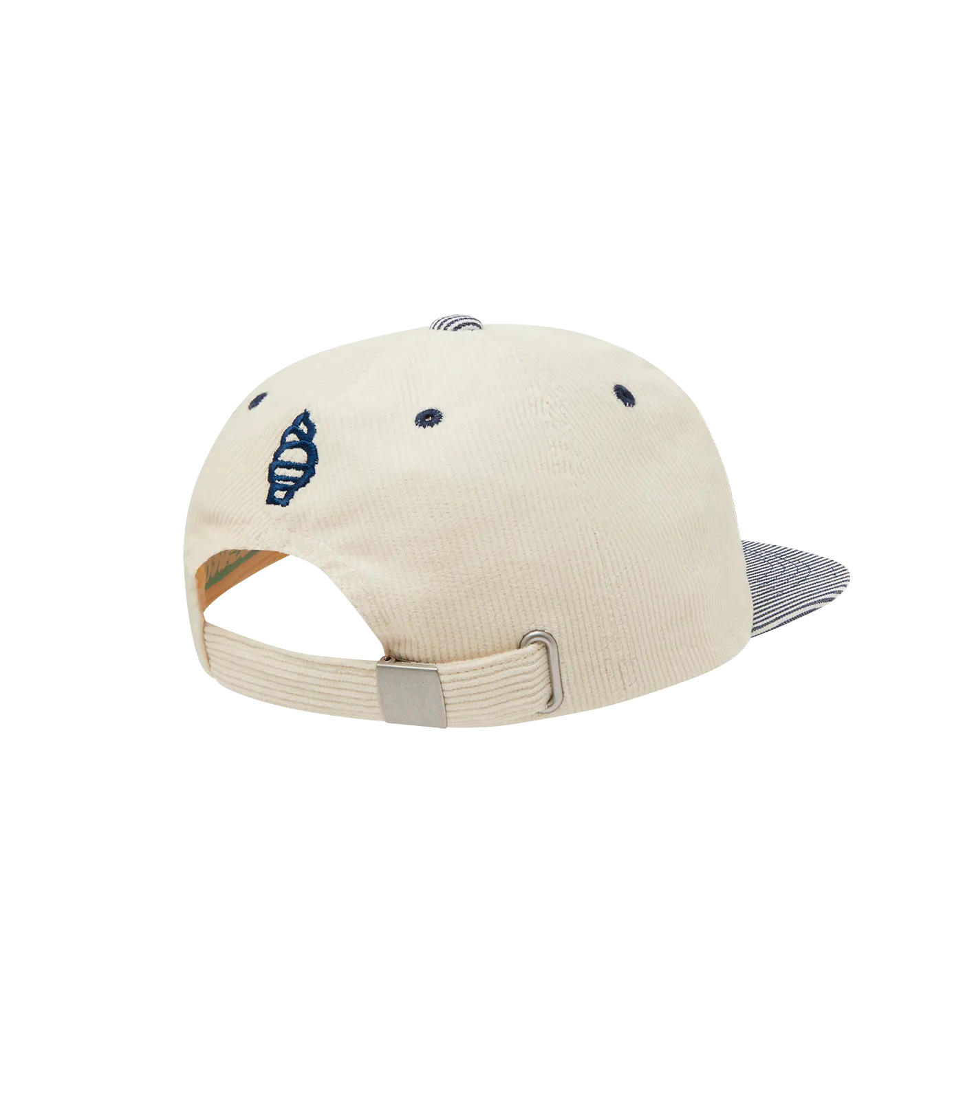 EMBROIDERED LOGO CORDUROY HAT - IVORY