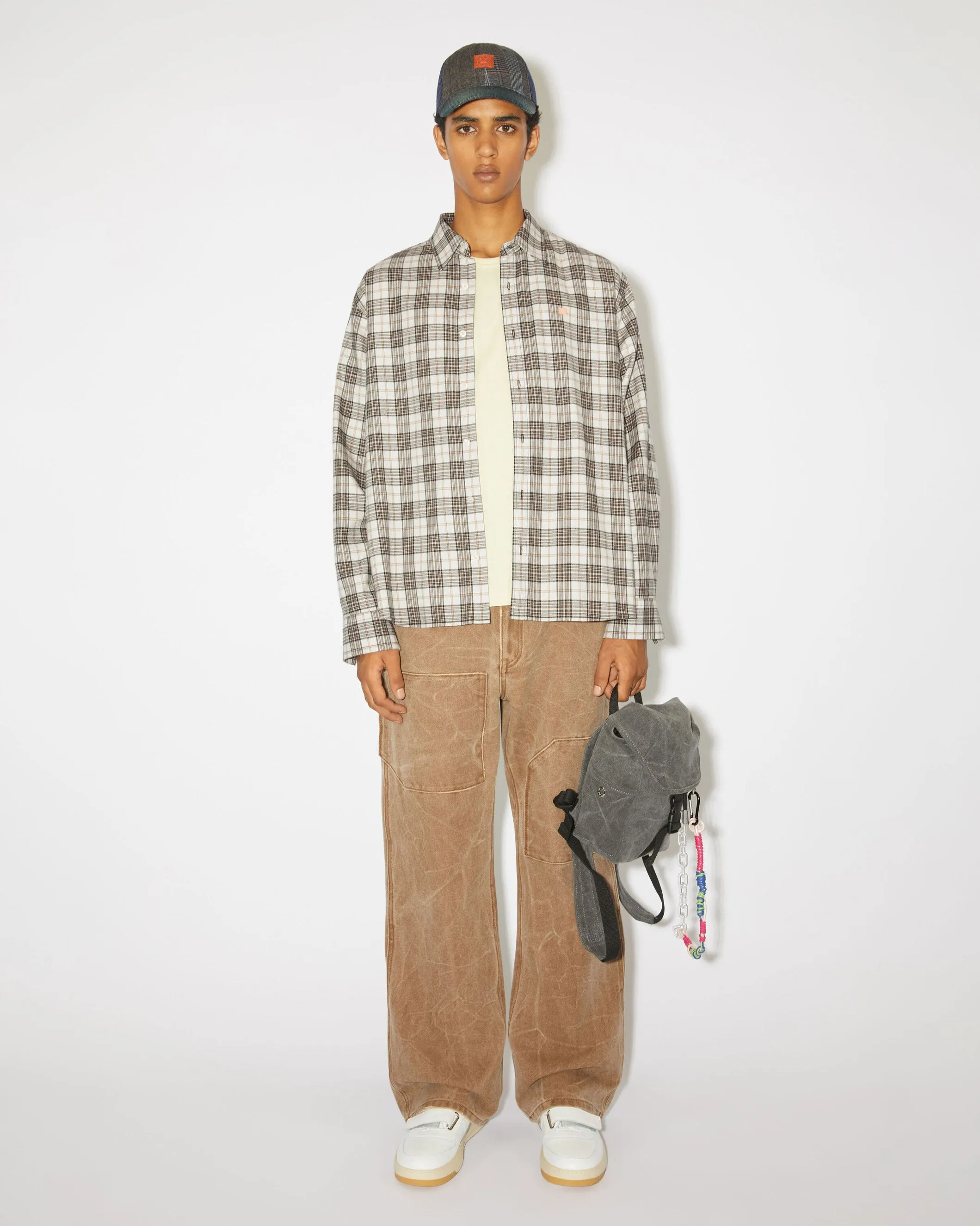 Flannel Check Face Shirt