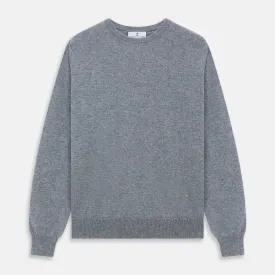 Flannel Grey Crew Neck Cashmere Jumper