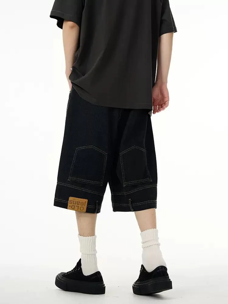 Flipped Back Denim Shorts