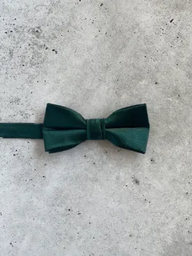 Gem Emerald Green Satin Silk Bow Tie