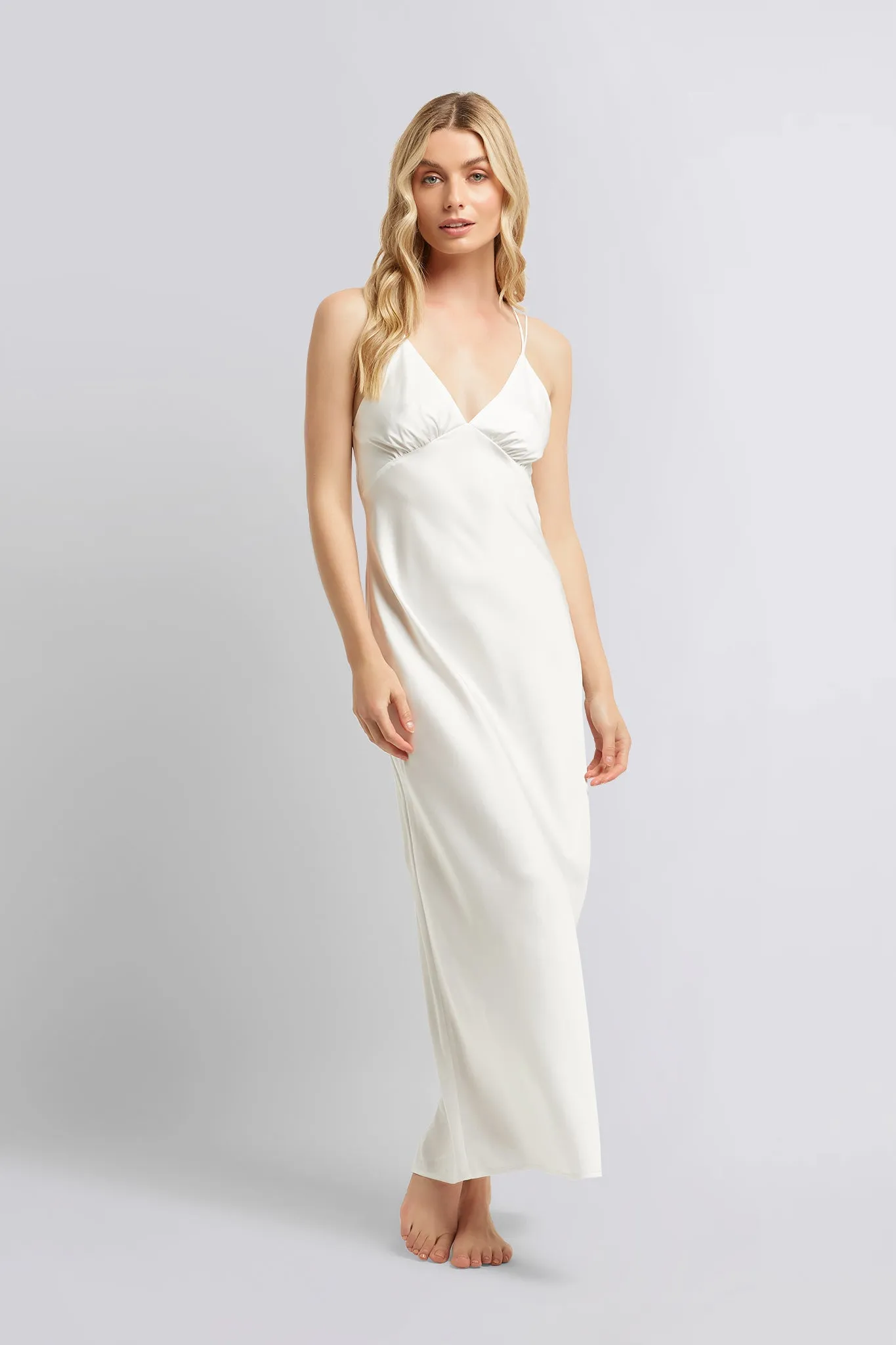Halston x Homebodii Houston Slip - White