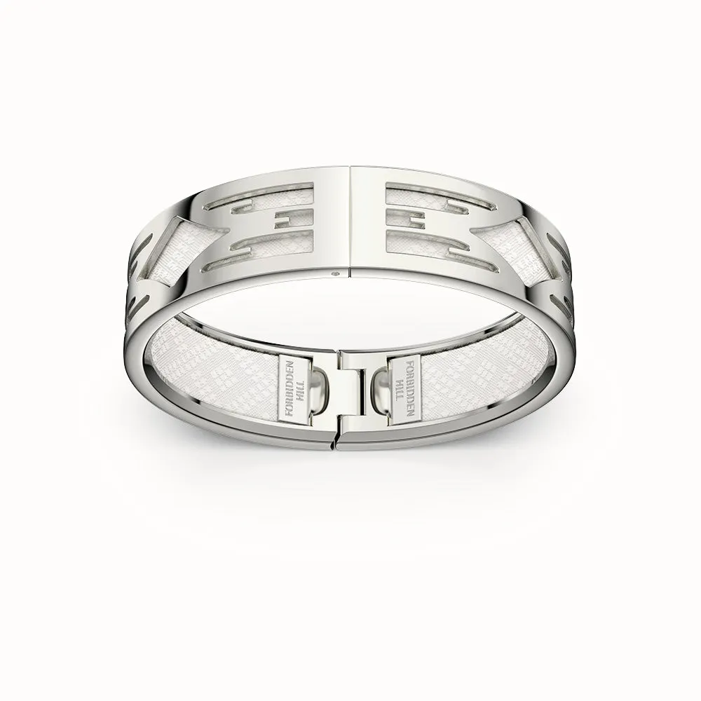 Ikat Bangle - Porcelain White