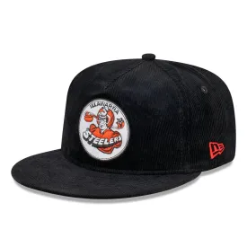 Illawarra Steelers GOLFER CORDUROY Heritage Retro Flat Cap NRL Rugby League By New Era