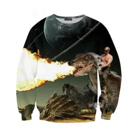 In Russia Putin Trades Bear for Fire Breathing DRagon Three Options  3D Print T-shirt Hoodie or Sweatshirt