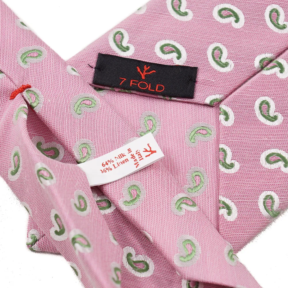Isaia 7-Fold Paisley Jacquard Tie