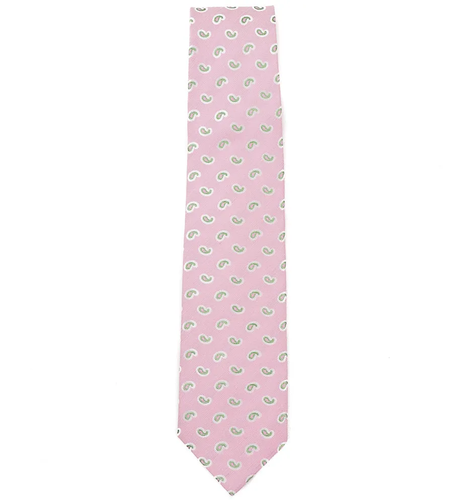 Isaia 7-Fold Paisley Jacquard Tie