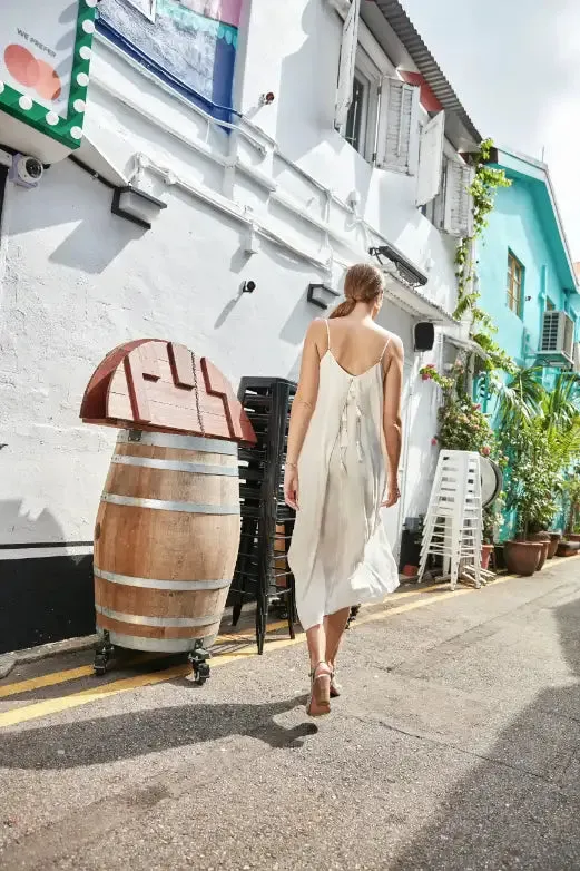 Ivory Wrap Slip Dress