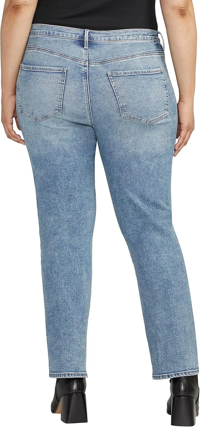 JAG Women's Plus Size Cassie Mid Rise Slim Straight Leg Jeans & Pants-Legacy