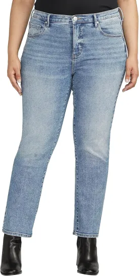 JAG Women's Plus Size Cassie Mid Rise Slim Straight Leg Jeans & Pants-Legacy
