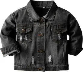 Joe Wenko Classic Kids Toddler Baby Boys & Girls Casual Outwear Denim Jacket