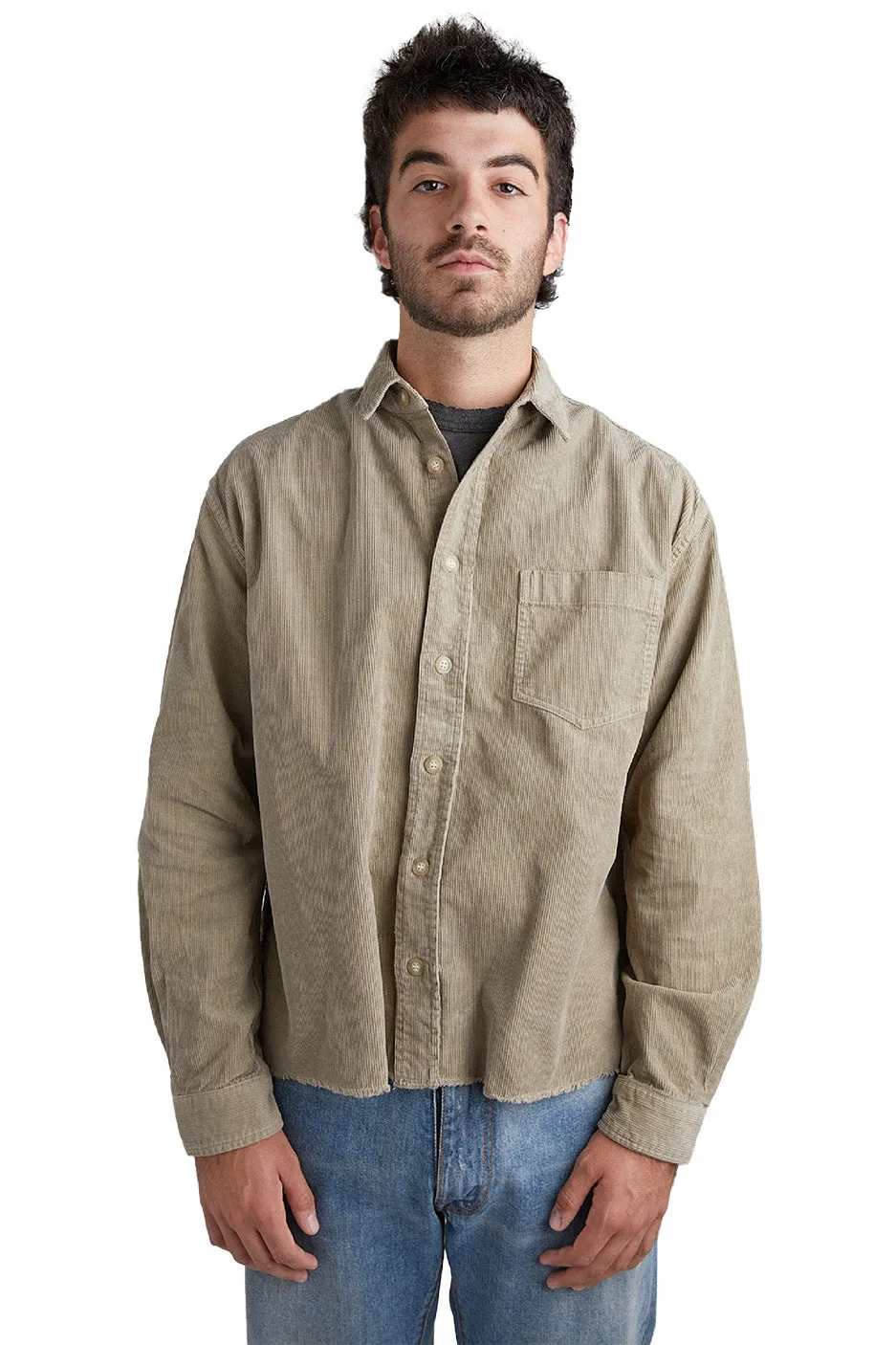 John Elliott Corduroy Hemi Shirt 'Bark'