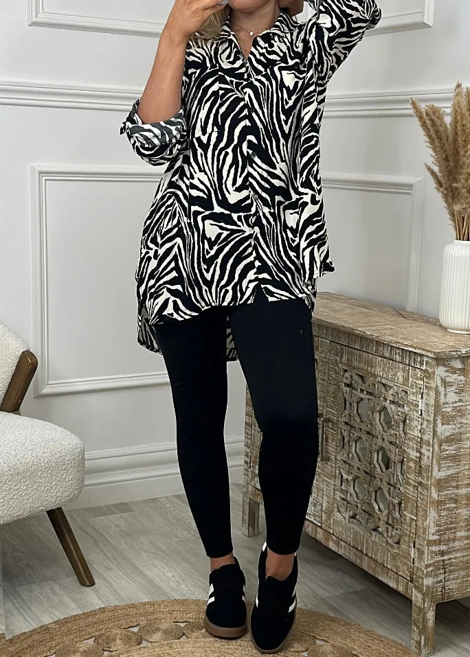 Judy Zebra Print Shirt