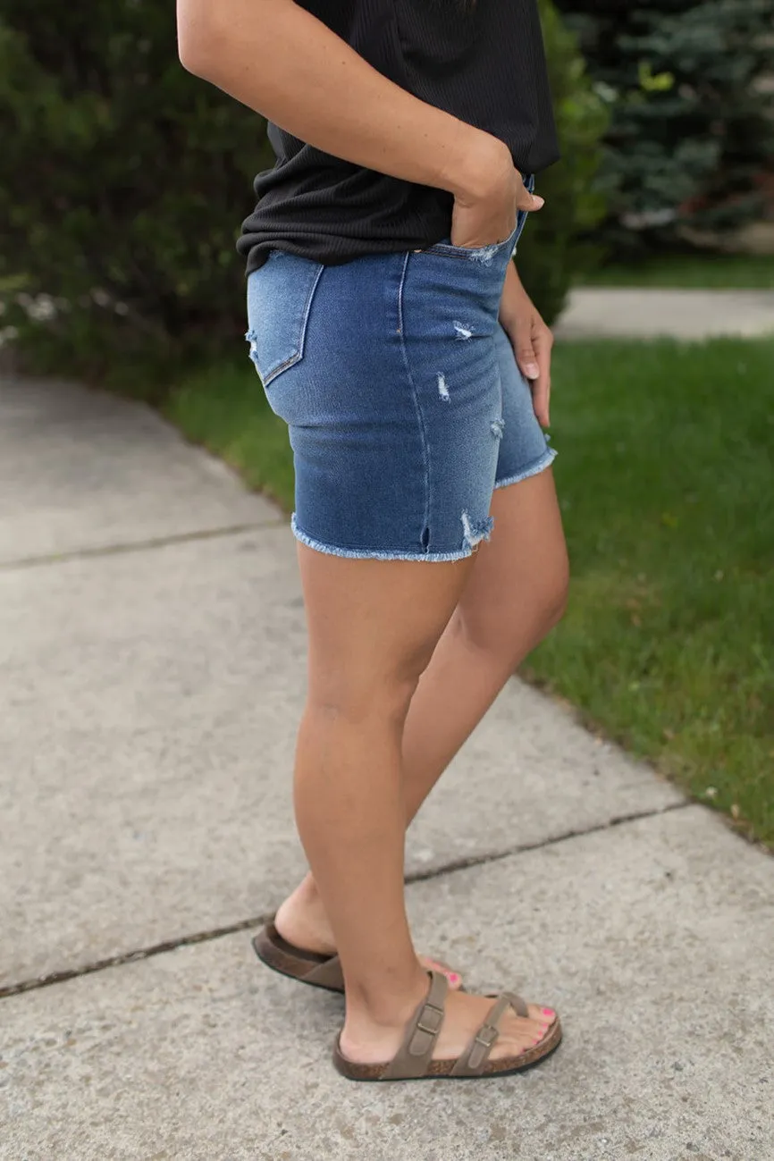 Kancan High Rise Button Fly Bermuda Shorts (SM-3X)