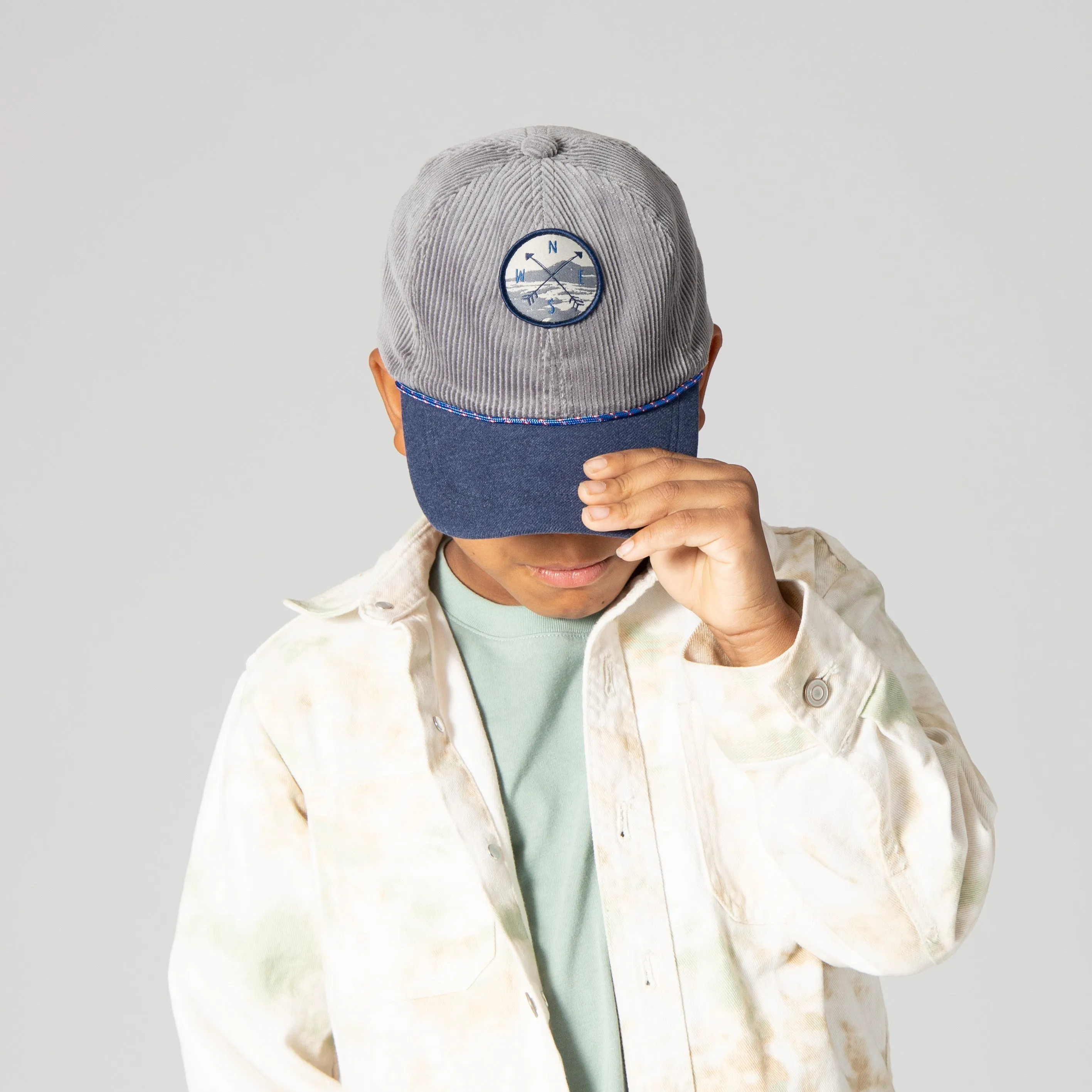 Kid's Corduroy Cap With Wool Brim