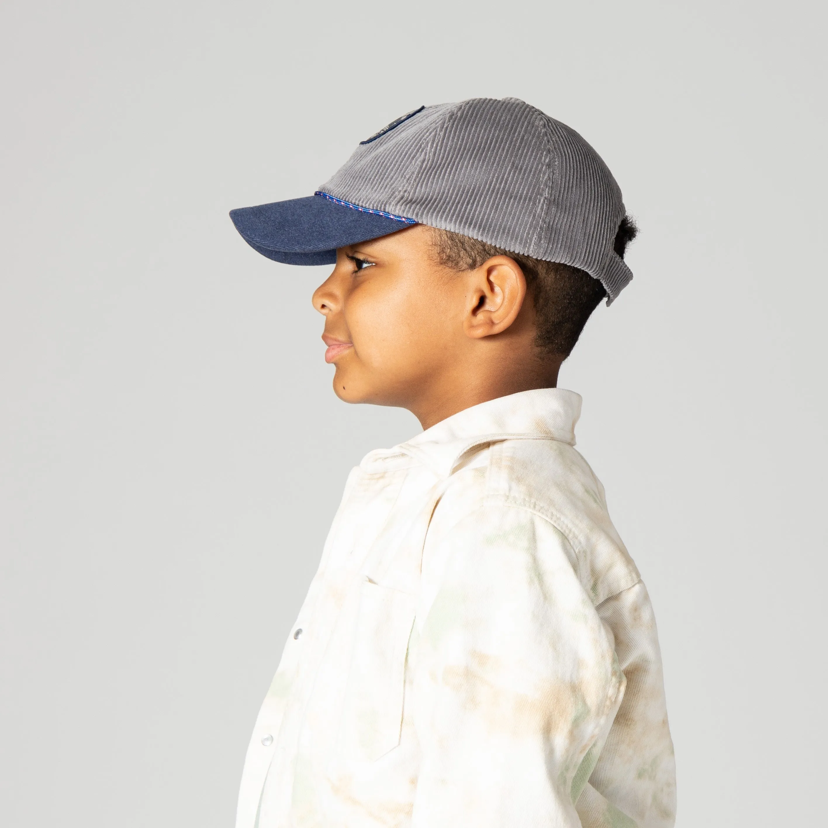Kid's Corduroy Cap With Wool Brim