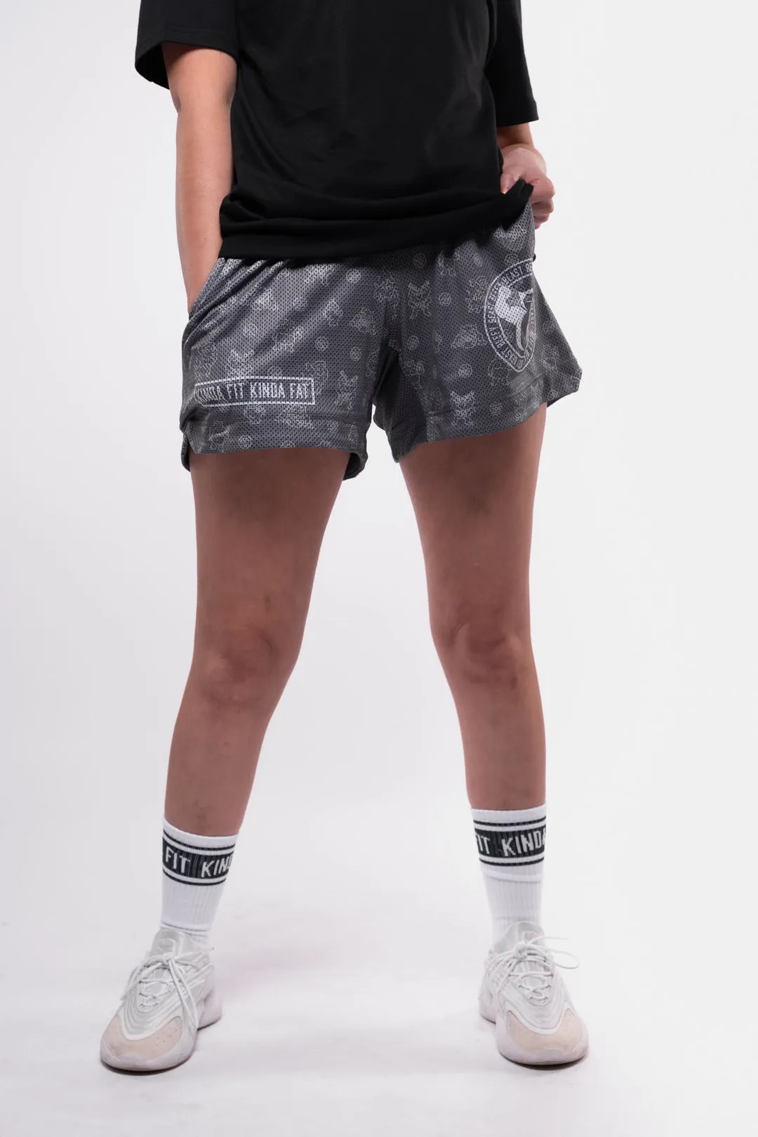 Kinda Fit Kinda Fat Beefy Beast Signature 5.5" Mesh Shorts (Grey)