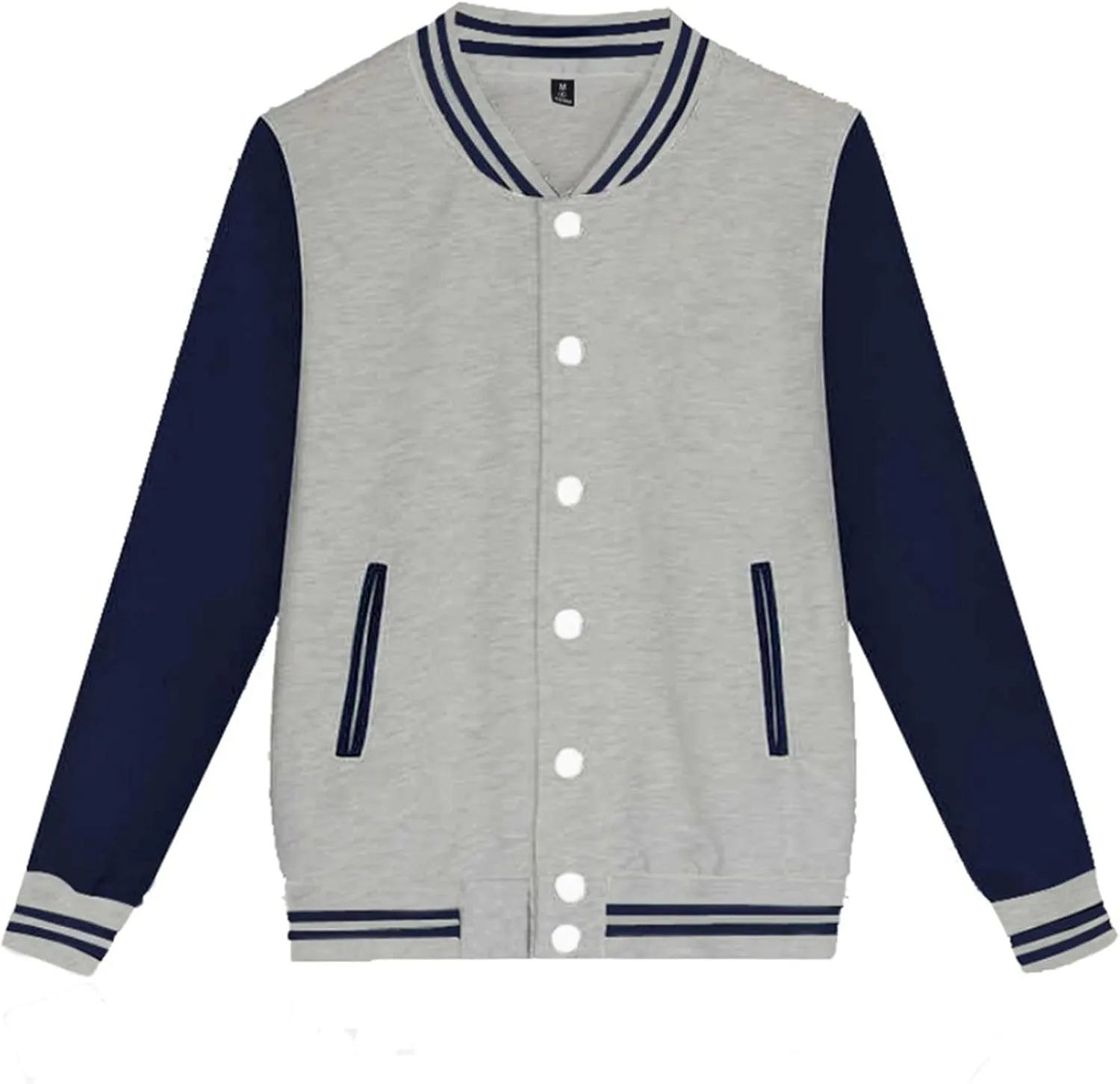 Kingspinner mens Classic Stand Collar Bomber Jacket Slim Fit Varsity Baseball Jacket Bomber Casual Sweater Outwear