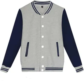 Kingspinner mens Classic Stand Collar Bomber Jacket Slim Fit Varsity Baseball Jacket Bomber Casual Sweater Outwear