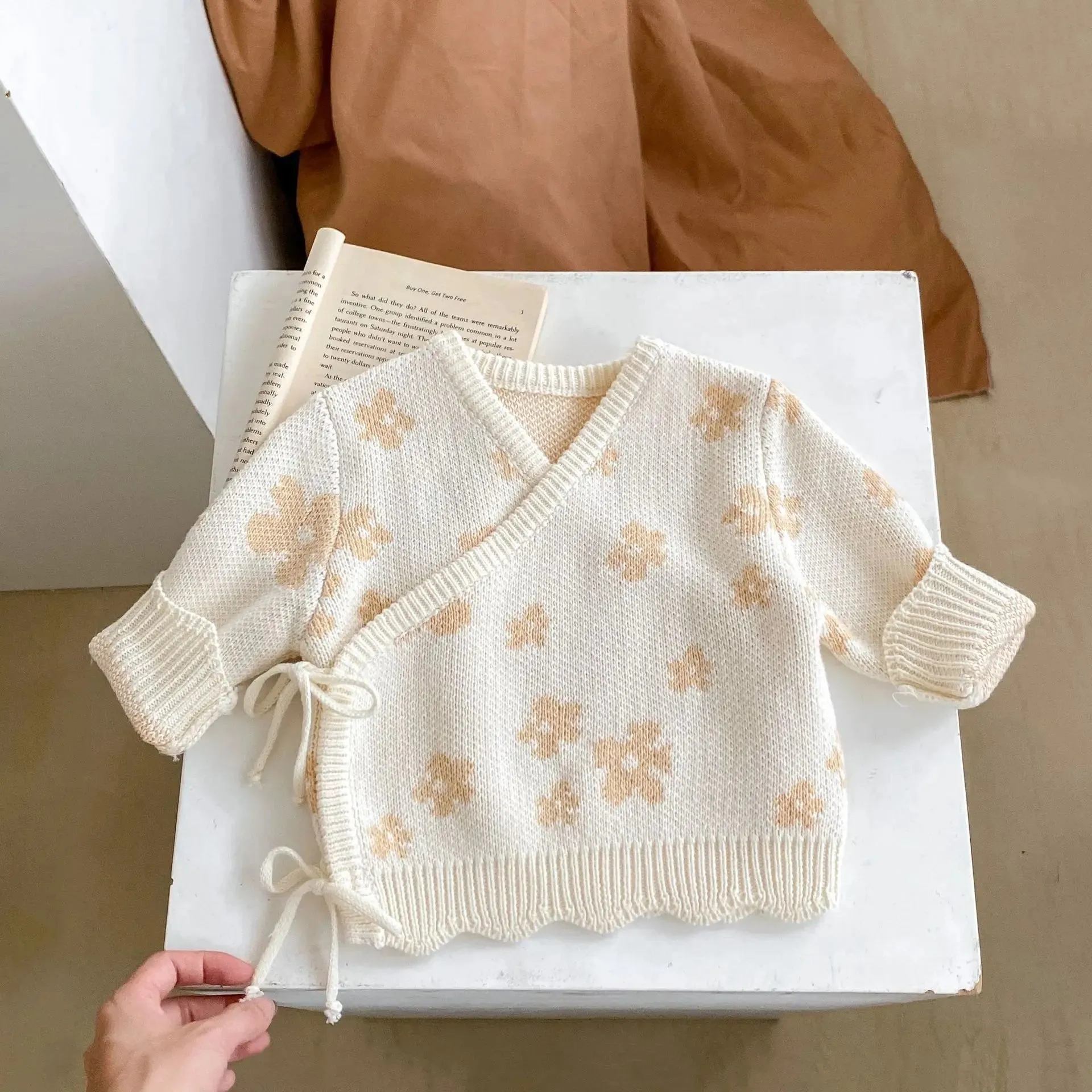 Knitted Beige Jumper & Leggings Set