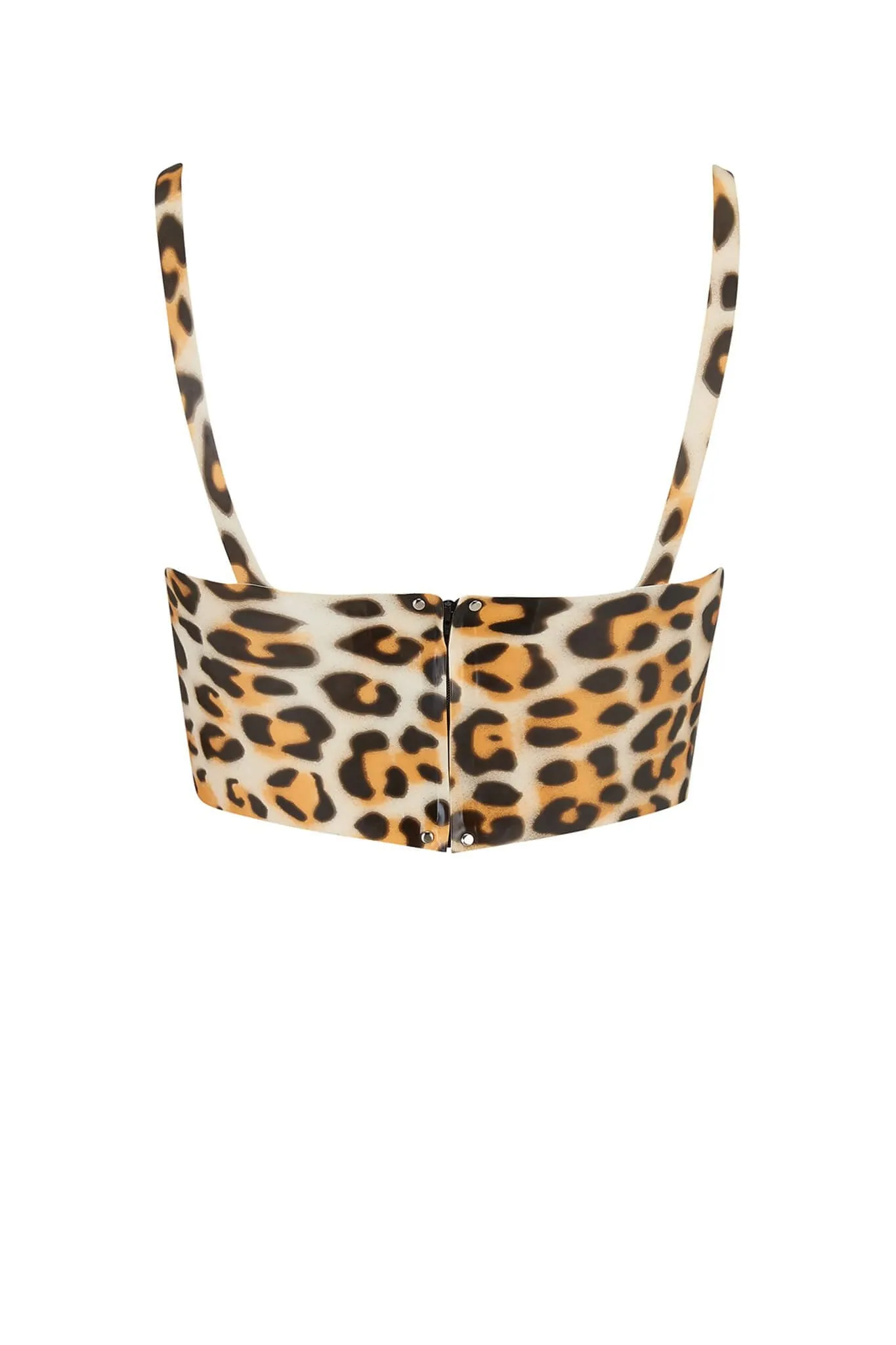 Leopard Latex Full Cup Longline Bra