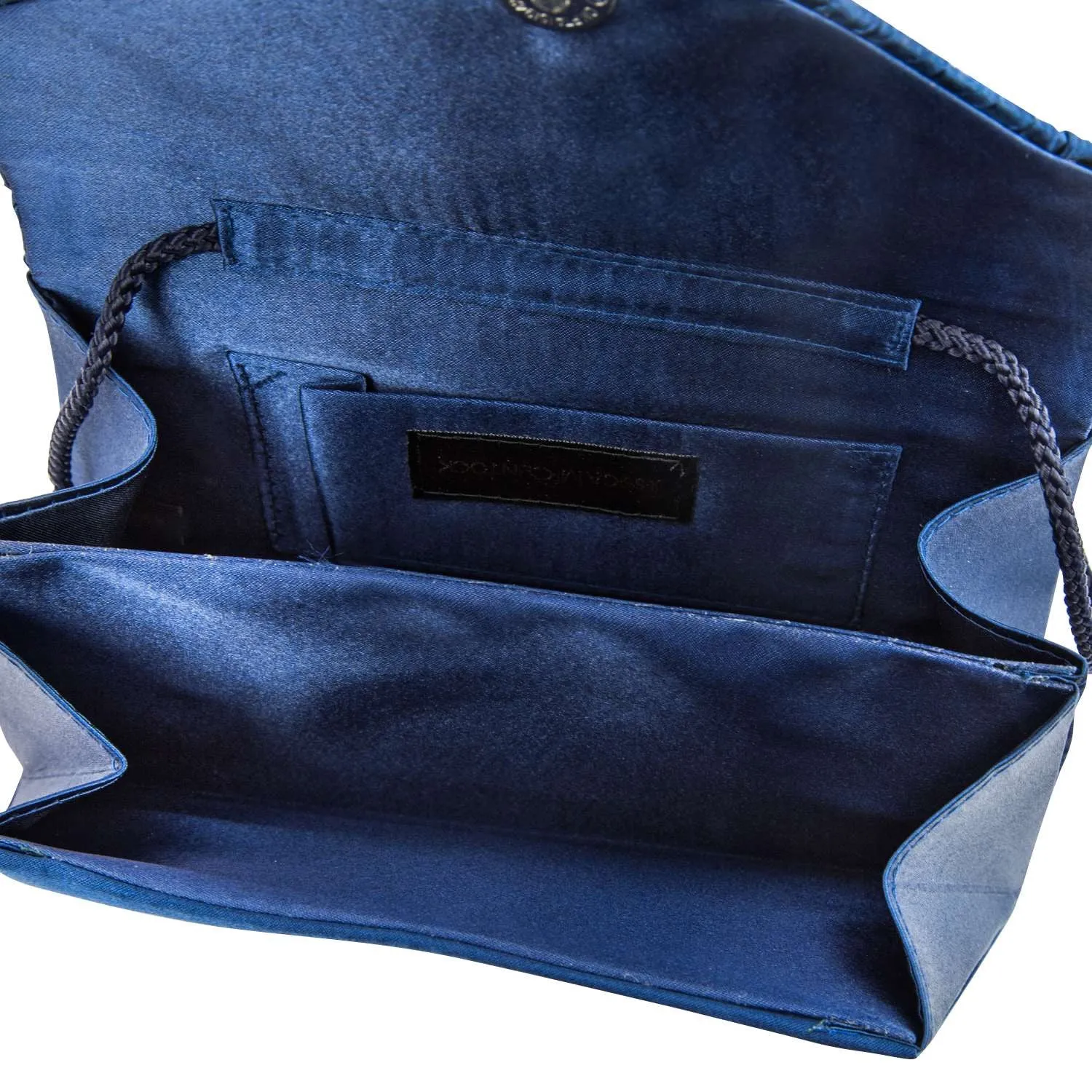 Lily Pleated V-Flap Satin Clutch