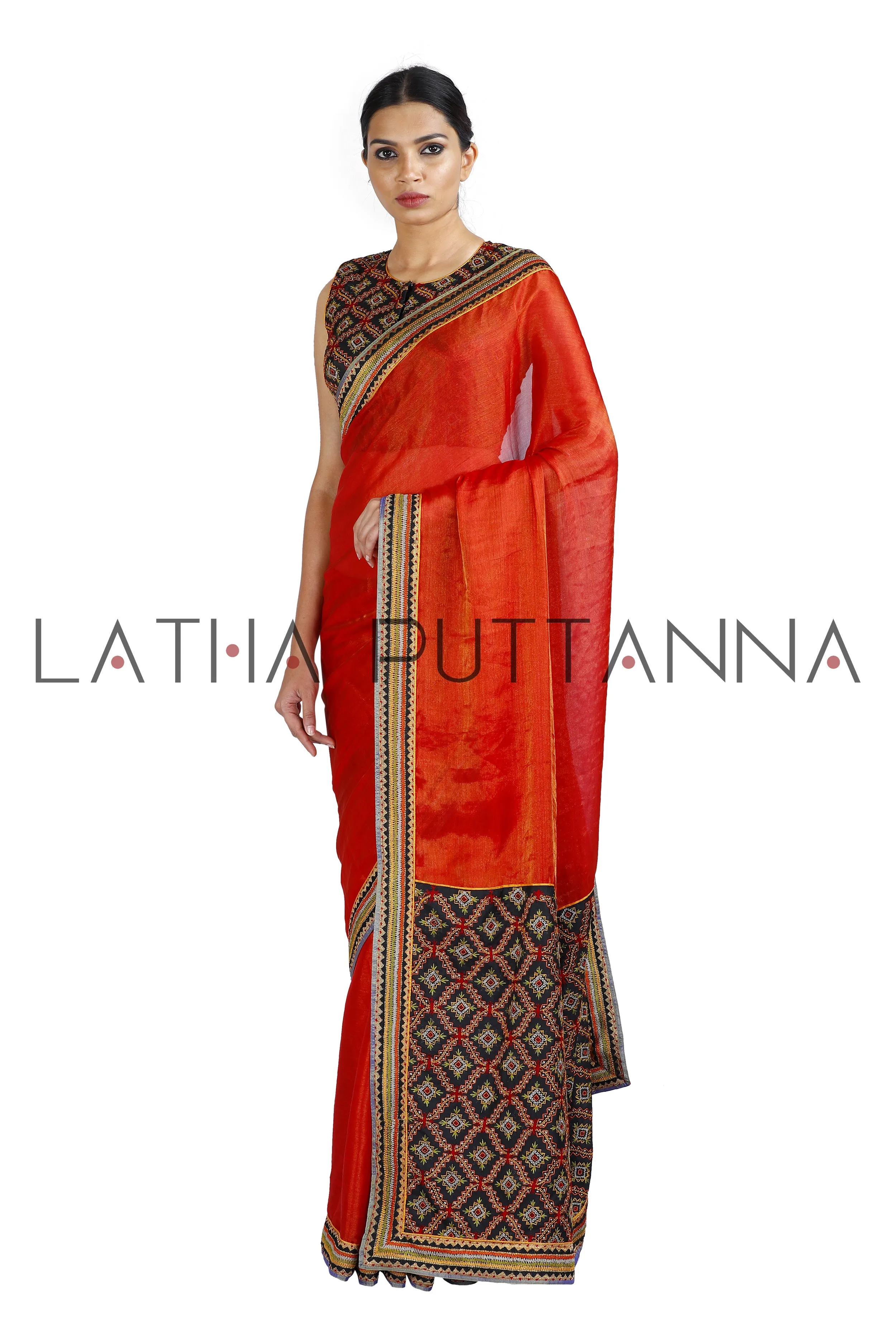 Madurai - Red Tissue with Rich Thread Work Pallu