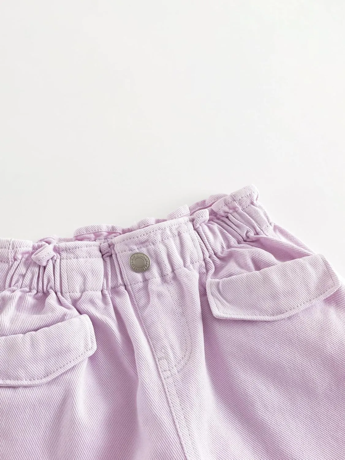 marc & janie Toddler Girl Cotton Denim Shorts Stylish Lace Waist Bottoms 550859