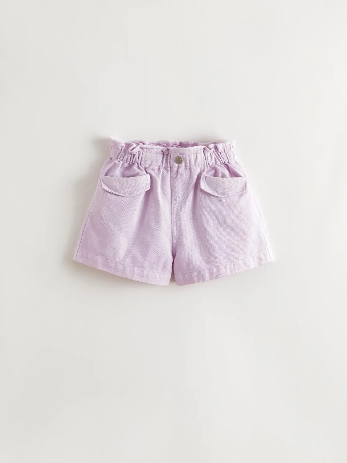 marc & janie Toddler Girl Cotton Denim Shorts Stylish Lace Waist Bottoms 550859