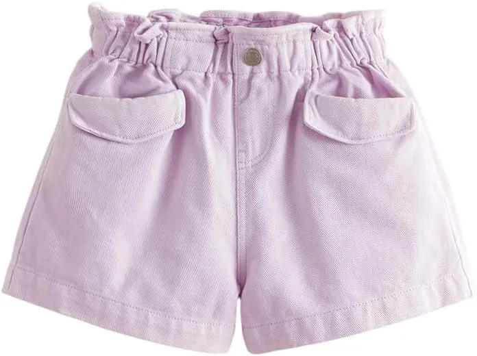 marc & janie Toddler Girl Cotton Denim Shorts Stylish Lace Waist Bottoms 550859
