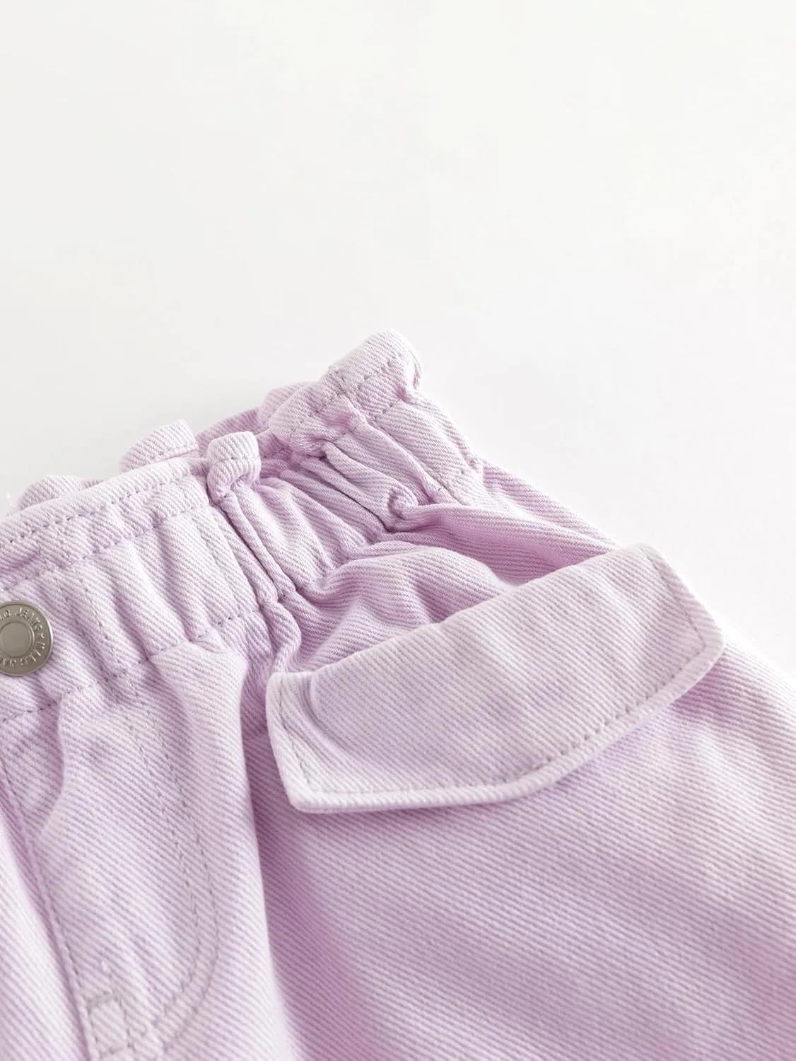marc & janie Toddler Girl Cotton Denim Shorts Stylish Lace Waist Bottoms 550859