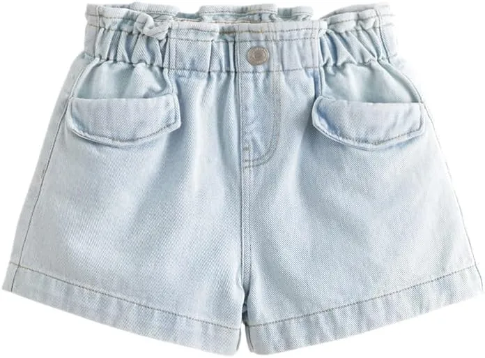 marc & janie Toddler Girl Cotton Denim Shorts Stylish Lace Waist Bottoms 550859