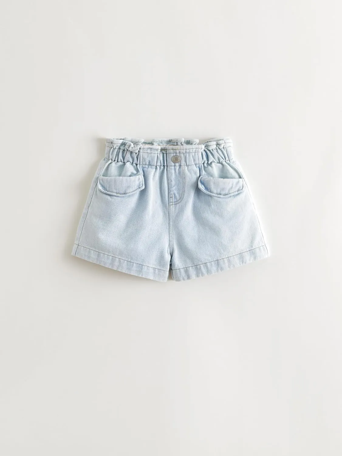 marc & janie Toddler Girl Cotton Denim Shorts Stylish Lace Waist Bottoms 550859