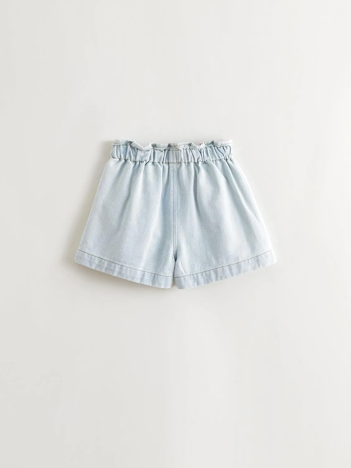 marc & janie Toddler Girl Cotton Denim Shorts Stylish Lace Waist Bottoms 550859