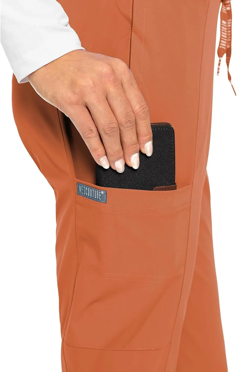 Med Couture Scrub Jogger Pants for Women, Seamed Bottoms with 4 Spacious Pockets MC8721