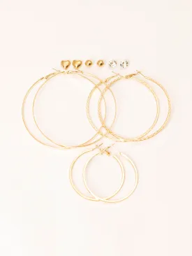 Metallic Earrings Set