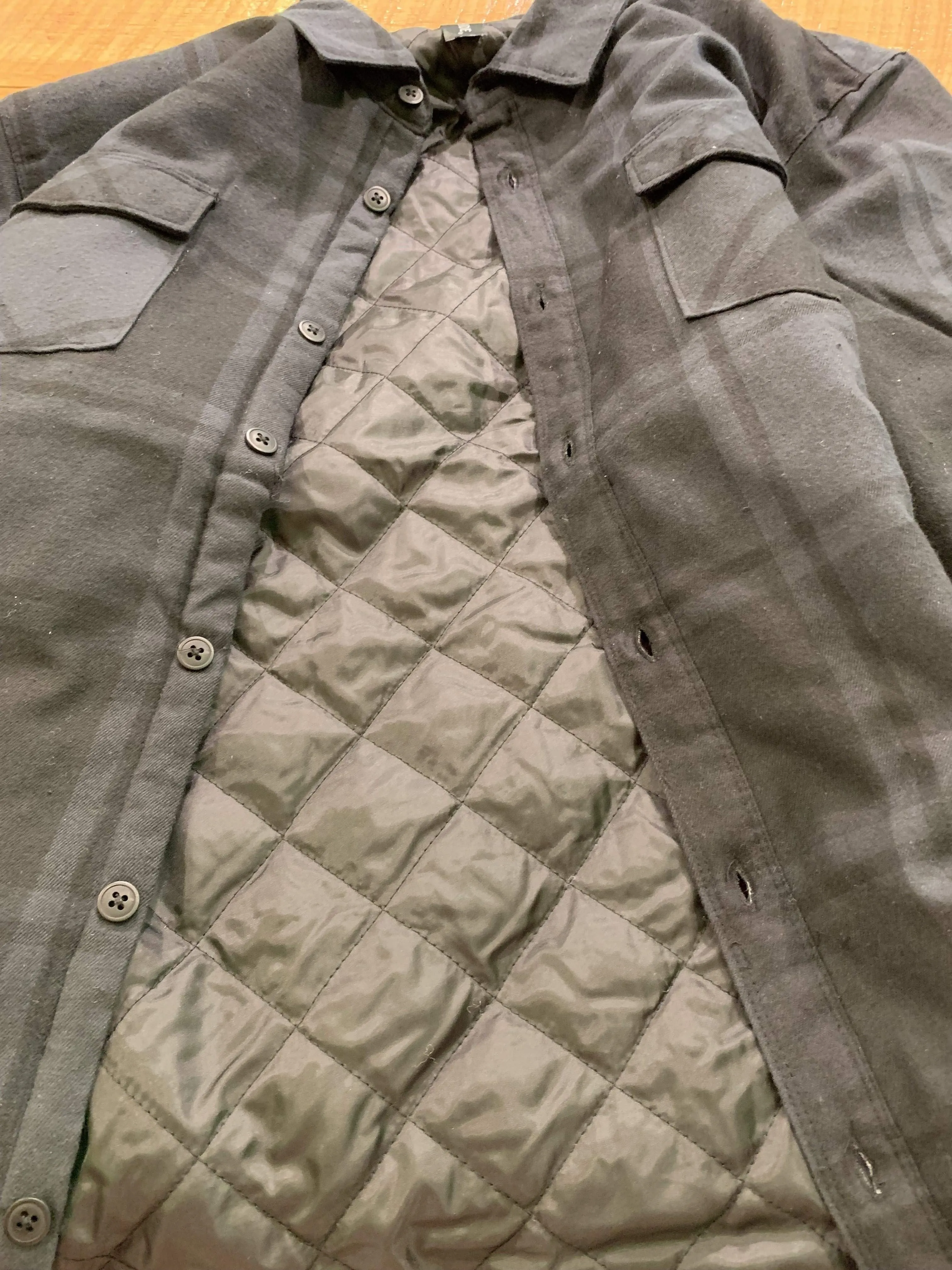 mi Men's Quilted Flannel Jacket