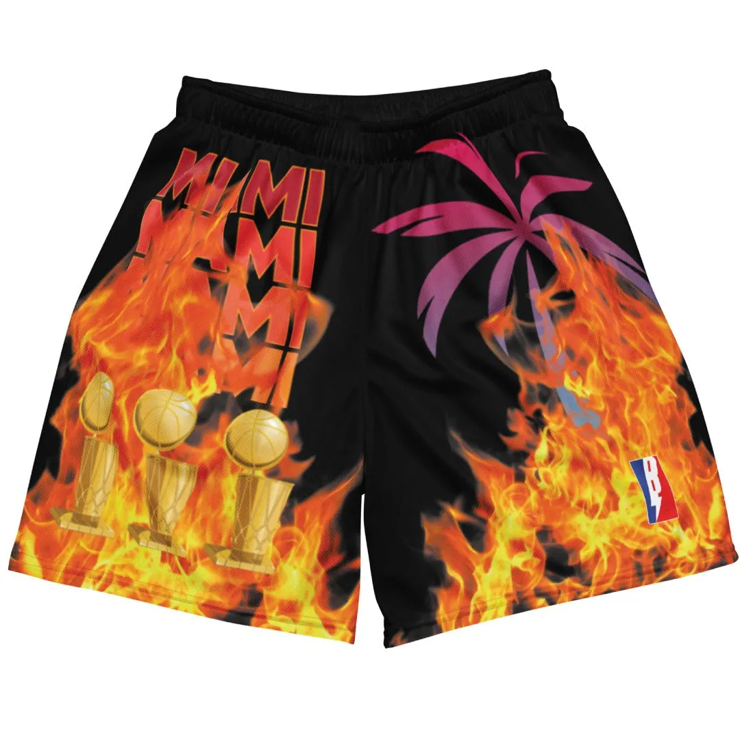 MIAMI FLAMES HEAT MESH SHORTS