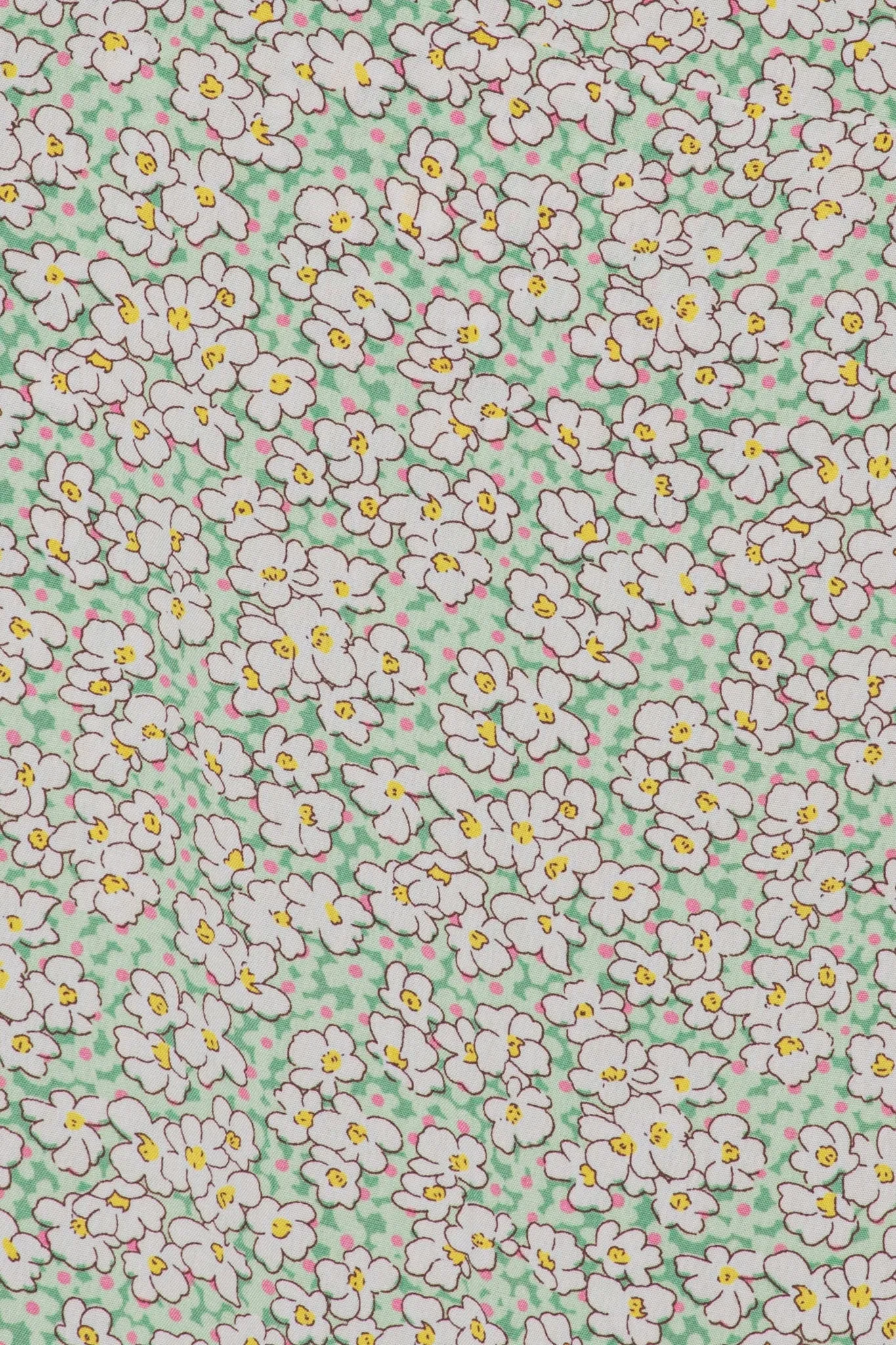 MilleIC Lang Kjole - Grøn Blomsterprint