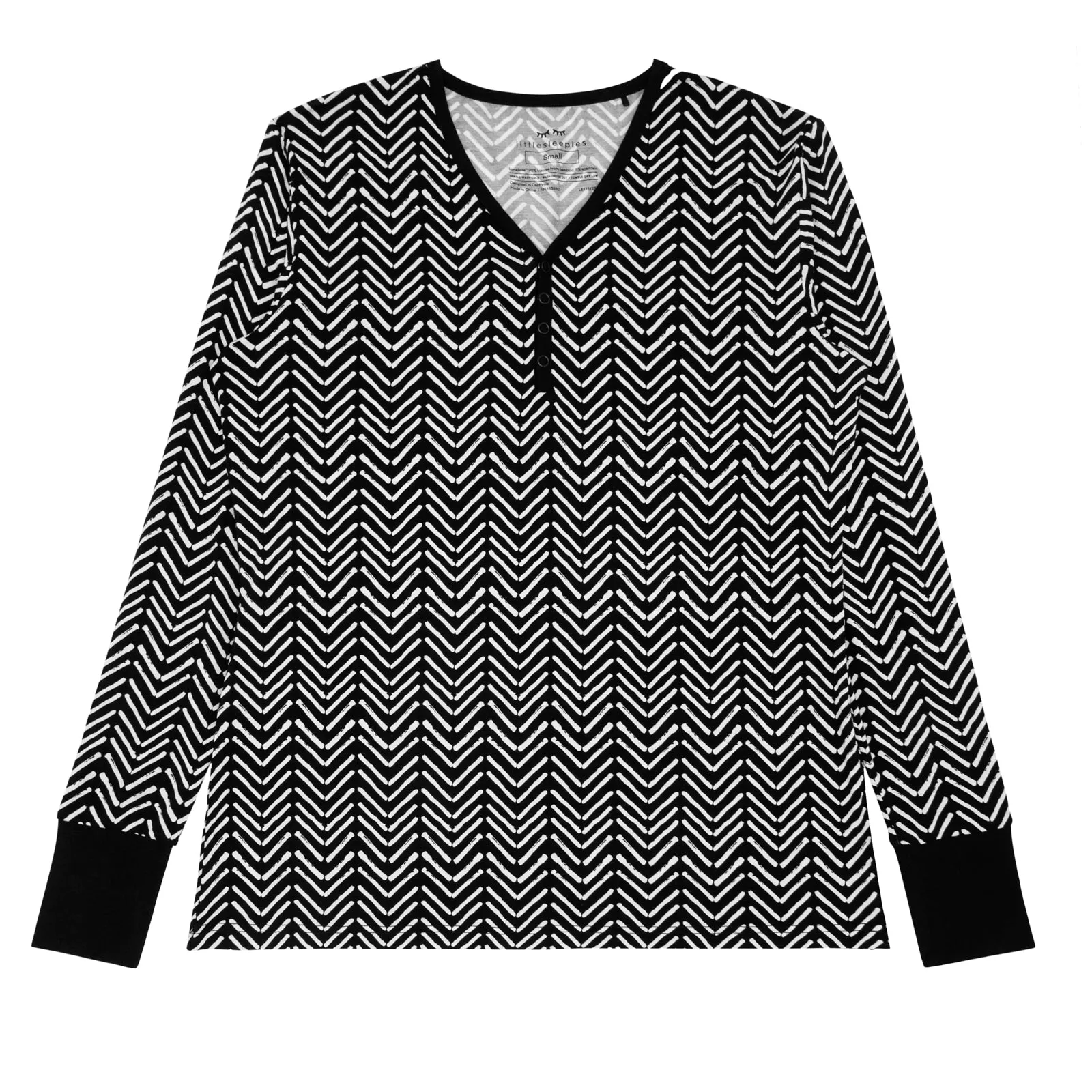 Monochrome Chevron Women's Pajama Top